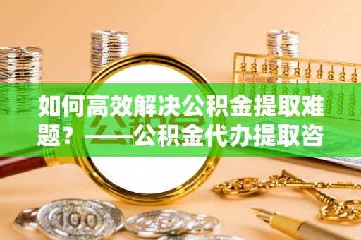 通城如何高效解决公积金提取难题？——公积金代办提取咨询服务全解析